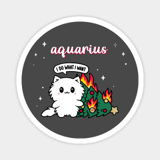 Aquarius Persian Cat Christmas Holiday Magnet